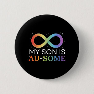 Son is Au-Some Autism Awareness Autistic 6 Cm Round Badge