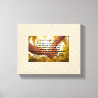 Son leaving home poem on canvas print