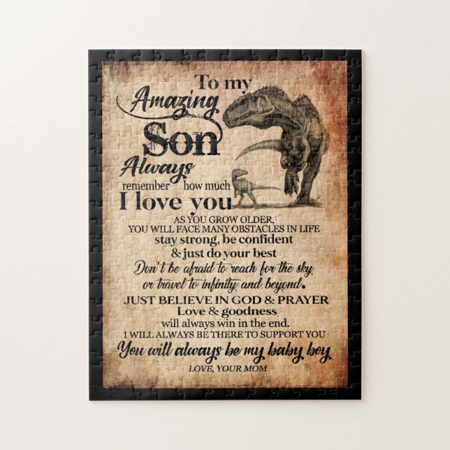 Son Lovers | To My Amazing Son Remember I Love You Jigsaw Puzzle (Vertical)