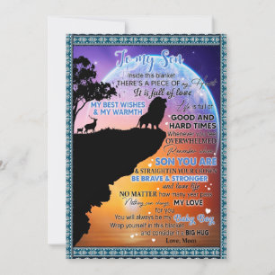 Son Lovers   To My Son There's A Piece Of My Heart Holiday Card