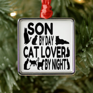Son Loves Cats Metal Tree Decoration