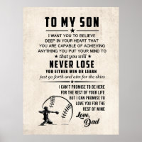 Son Motivational Poster Gift- To My Son Poster