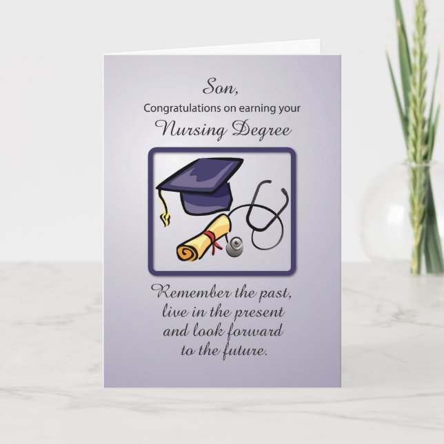 Son Nursing Degree Graduation Card (Front)