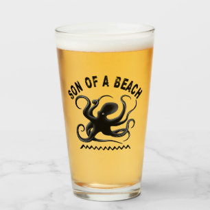 Son of a beach - Pun design for sea life lover Glass