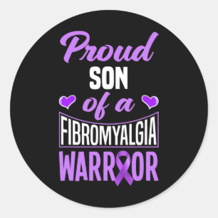 Son Of A Fibromyalgia Warrior  Classic Round Sticker