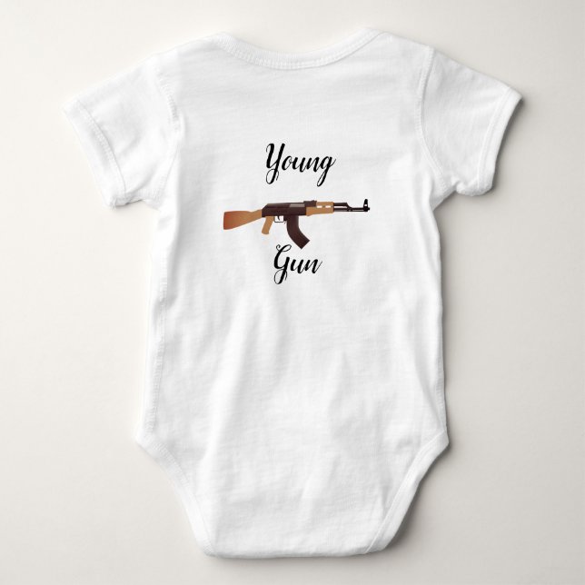Son Of A Gun Young Gun Baby Bodysuit (Back)