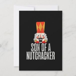 Son Of A Nutcracker Funny Christmas Deez Nuts Xmas Invitation
