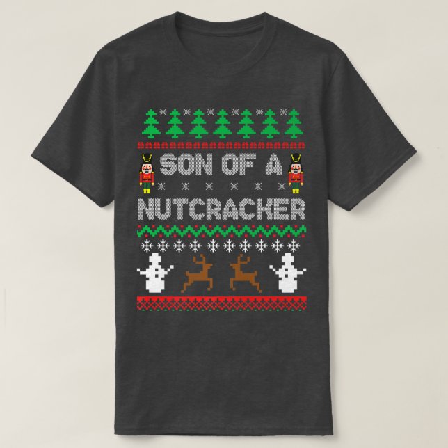 Son of a Nutcracker Funny Ugly Christmas Sweater P (Design Front)