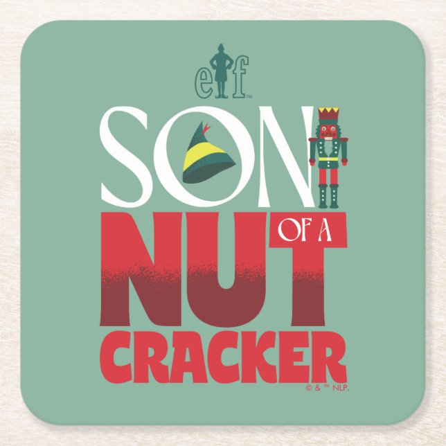 Son of a Nutcracker Graphic Square Paper Coaster (Front)
