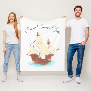 Son of a Son of a Sailor pirate Fleece Blanket