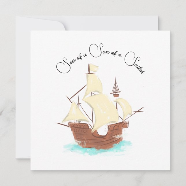 Son of a Son of a Sailor pirate Invitation (Front)