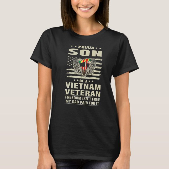 Son Of A Vietnam Veteran Soldier Combat T-Shirt (Front)