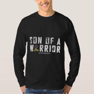Son Of A Warrior Autism Awareness Vintage Family T-Shirt