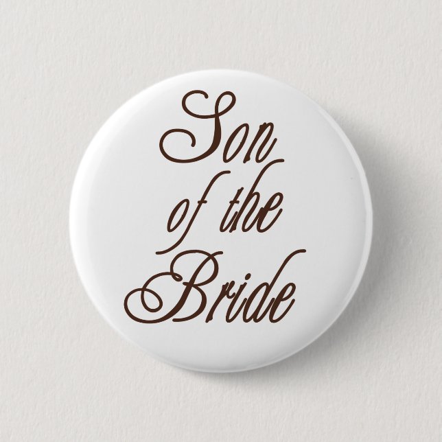 Son of Bride Classy Browns 6 Cm Round Badge (Front)