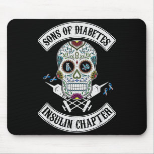Son Of Diabetes Insulin Chapter Funny Skull Mouse Mat
