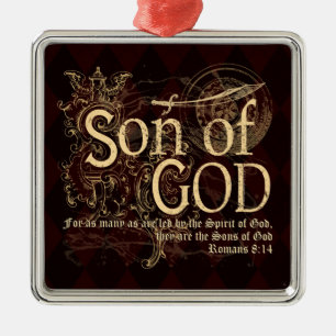 Son of God, Romans 8:14 Christian Metal Tree Decoration