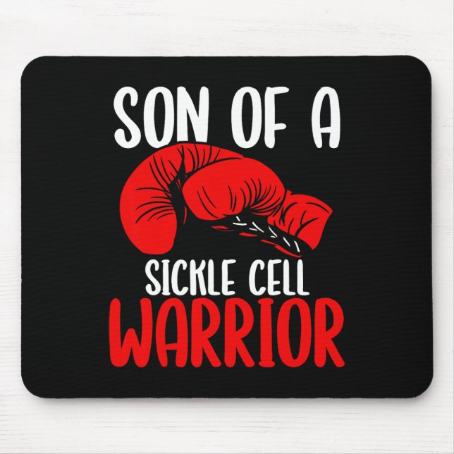 Son Of Sickle Cell Warrior Awareness Movement Ribb Mouse Mat (Front)