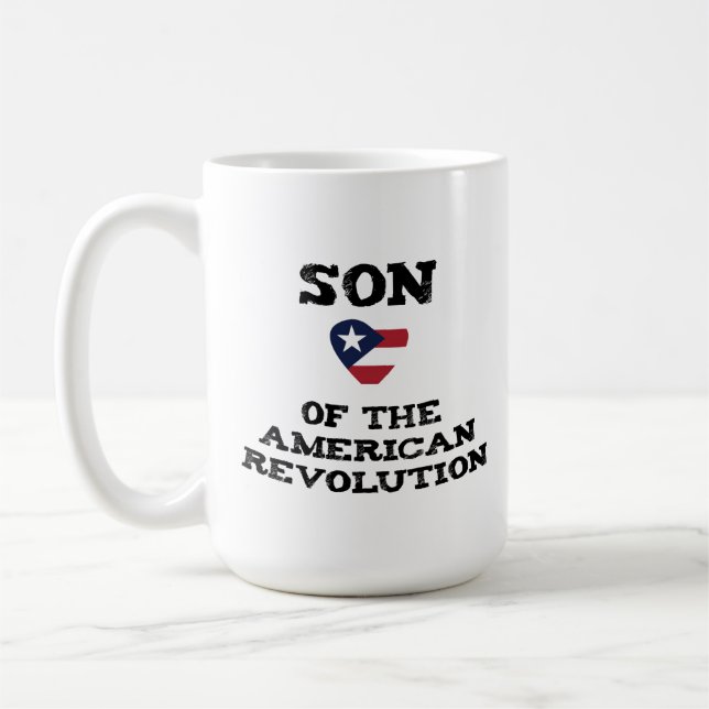 Son of the American Revolution USA Star Eagle Dad  Coffee Mug (Left)