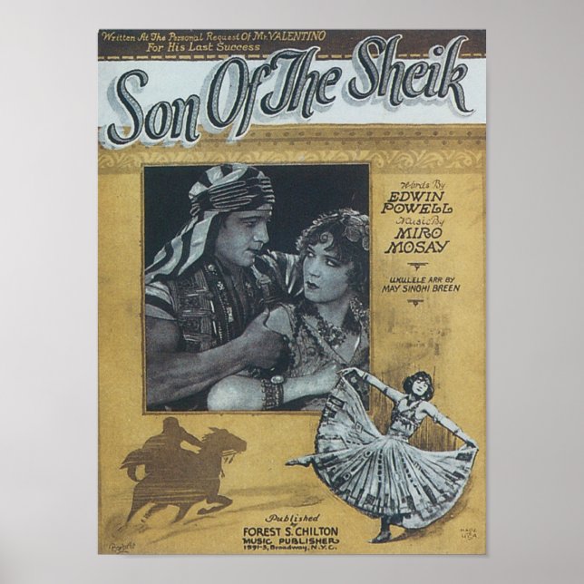 Son of the Sheik Vintage Songbook Cover Poster (Front)