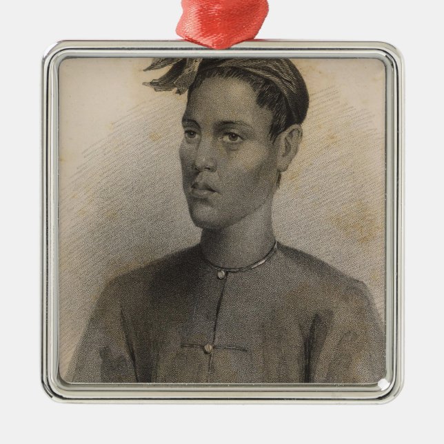 Son of the Sultan, Sooloo, Philippines Metal Tree Decoration (Front)