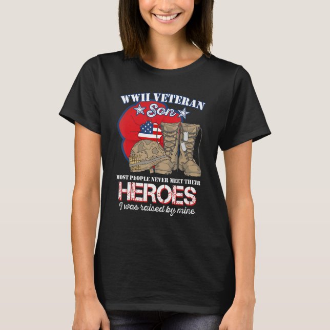 Son Of Veteran Day Poppy Flower People Never Met H T-Shirt (Front)