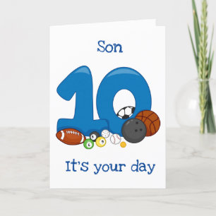 ***SON*** ON HIS "10th" BIRTHDAY CARD
