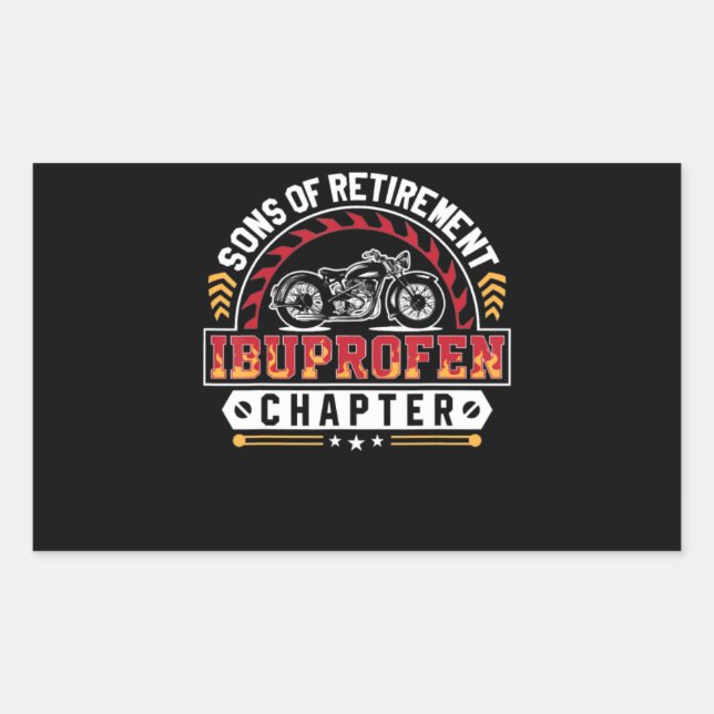 Son Or Arthritis Old Riders Funny Art Gift Rectangular Sticker (Front)