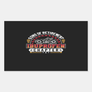 Son Or Arthritis Old Riders Funny Art Gift Rectangular Sticker