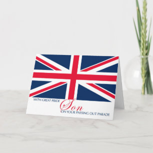 Son Passing Out Parade Union Jack Flag Sentimental Card
