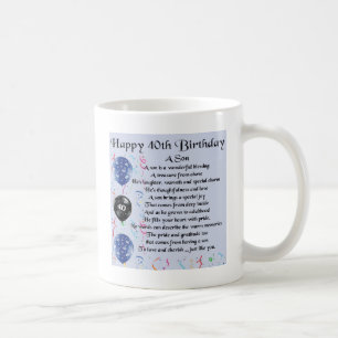 Son Poem - 40th Birthday Design Coffee Mug