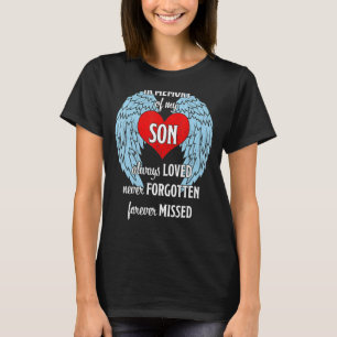 Son Remembrance Memorial Parent Grief Memory Angel T-Shirt