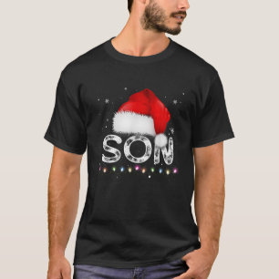 Son Santa Christmas Family Matching Pajamas Father T-Shirt