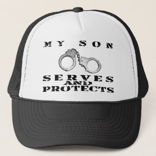 Son Serves Protects - Cuffs Trucker Hat