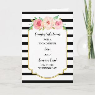 Son & Son in Law Wedding Day Congratulations Card
