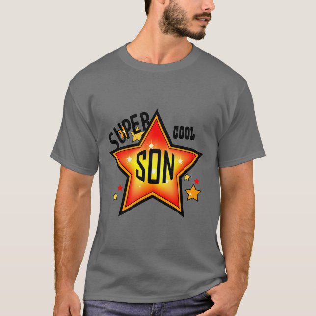 Son Super Cool Star T-shirt (Front)