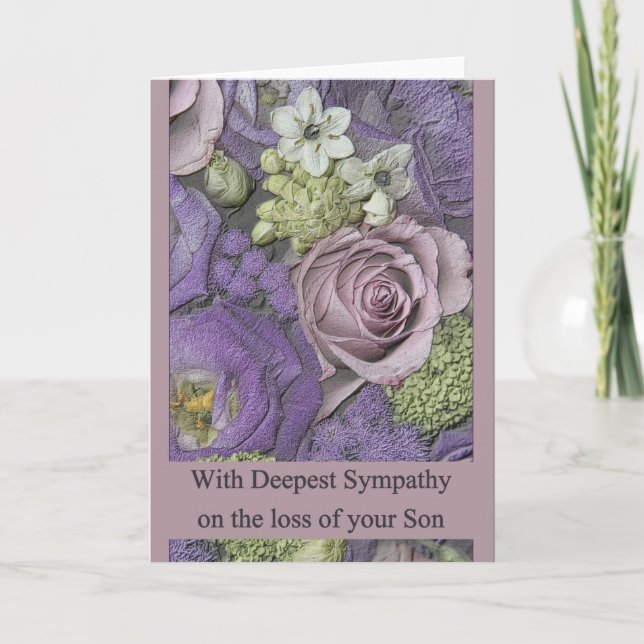 son  Sympathy card with Roses (Front)