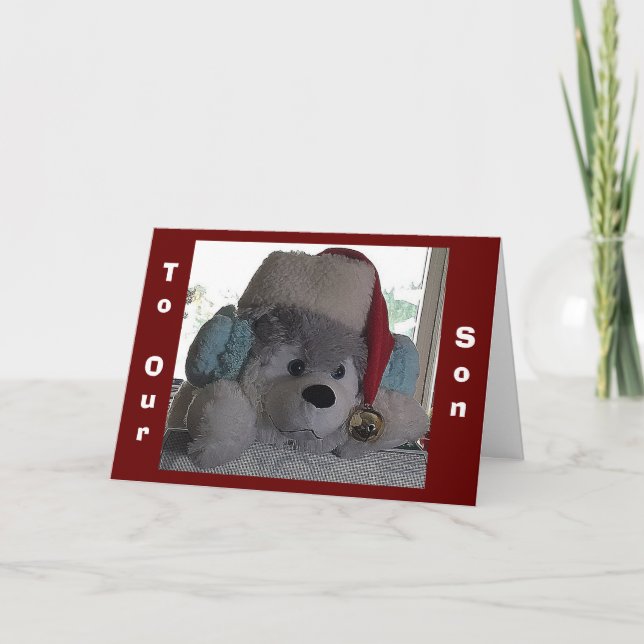 ***SON*** THIS HAPPY PUP SAYS SPECIAL CHRISTMAS HOLIDAY CARD (Front)