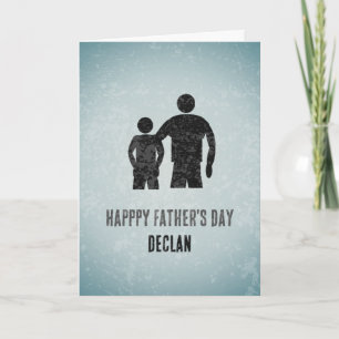 Son to Father - Dad and His Boy Graphic Custom Card