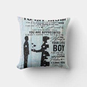 Son To Mum Gift, Personalise Letter To My Mum Gift Cushion