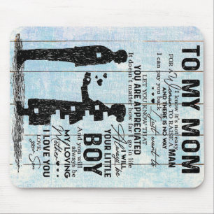 Son To Mum Gift, Personalise Letter To My Mum Gift Mouse Mat