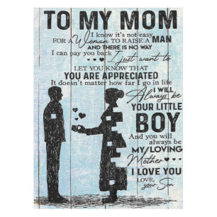 Son To Mum Gift, Personalise Letter To My Mum Gift Tablecloth