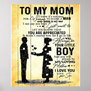 Son To Mum, Gift To My Mum, Mother's Day Gift Idea Poster