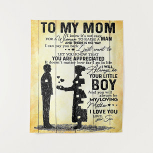 Son To Mum, Gift To My Mum, Mother's Day Gift Idea Tapestry