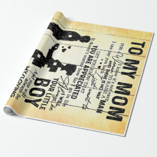 Son To Mum, Gift To My Mum, Mother's Day Gift Idea Wrapping Paper