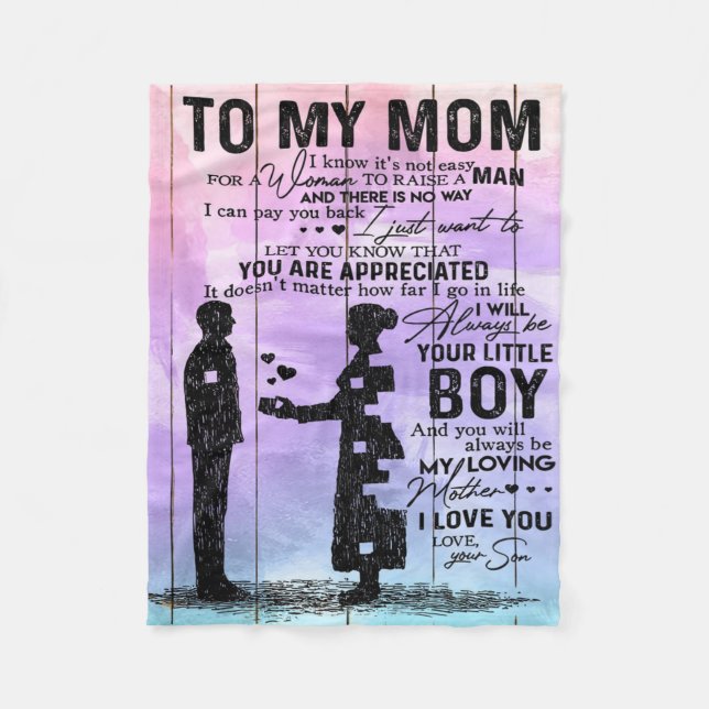 Son To Mum To My Mum | Best Gift For Mum Fleece Blanket (Front)