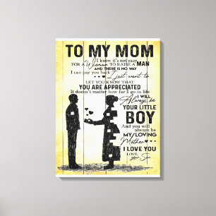 Son To My Mom Gift, Best Gift for Mom, Canvas Print