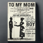 Son To My Mom | Home Decor | Gift For Mommy Plaque<br><div class="desc">It's a personalized perfect gift for your mom, your mama, your mommy, your mother, your parents, your grandma. It's ideal gifts for all seasons. These products are great for a picnic at the park, snuggling while watching TV, relaxing on the sofa, wall decoration for home or as a stylish bedspread....</div>