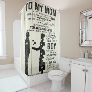 Son To My Mom Home Decor Gift For Mommy Shower Curtain