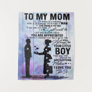 Son To My Mom Letter, Home Decoration, Tapestry
