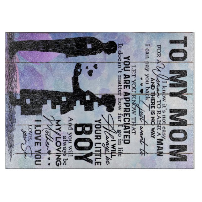 Son To My Mum Gift | Lovely Holiday Gift Cutting Board (Front)